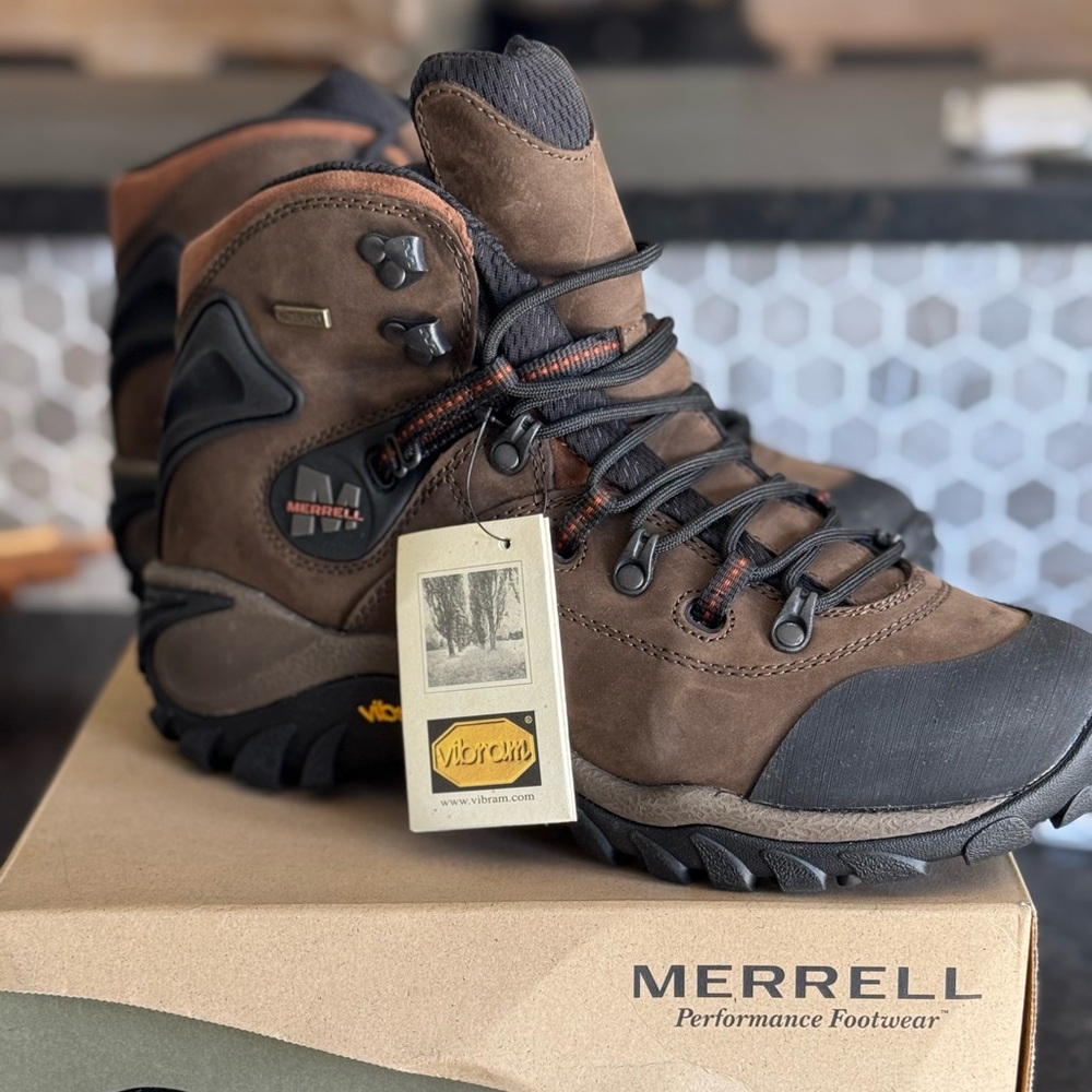Merrell Men's Dark Brown Waterproof Hiking Boots